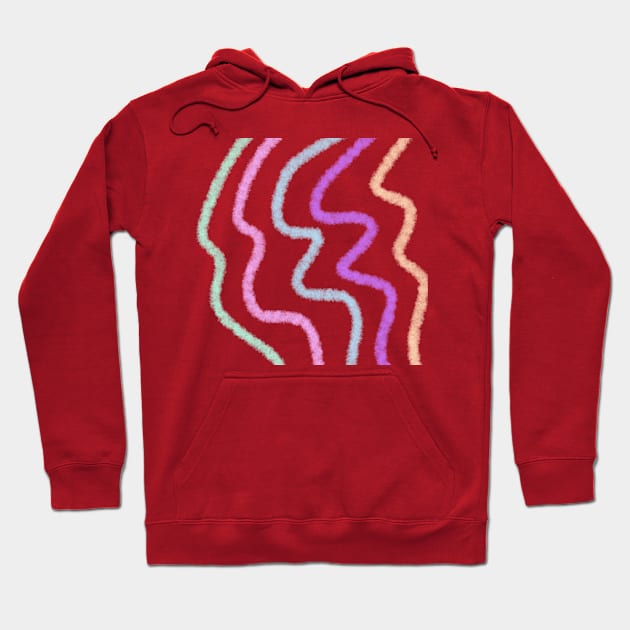 Colorful stripes retro curves art Hoodie by Artistic_st